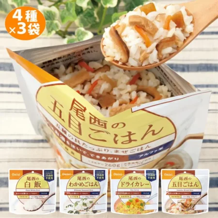 Onisi 長期保存飯4種口味 66344